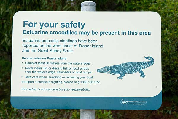 crocodile sign