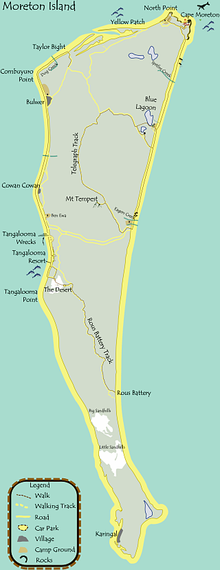 Moreton Island (Mulgumpin) map